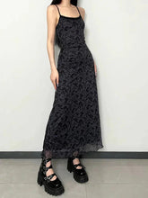 Maxikleid mit Grunge-Blumenmuster